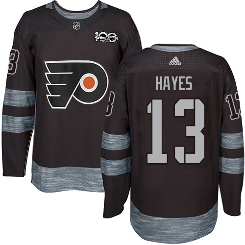 Adidas Men Philadelphia Flyers #13 Kevin Hayes Black 1917-2017 100th Anniversary Stitched NHL Jersey